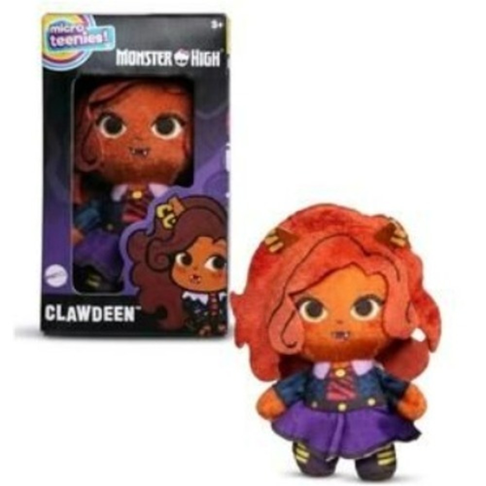 MONSTER HIGH NEW BOXED Micro Teenies Clawdeen WereWolf Plush Toy Mattel 3" Doll